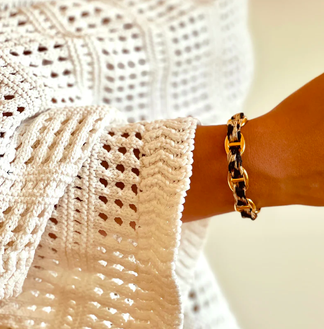 Bracelet Cynthia - Or Léopard